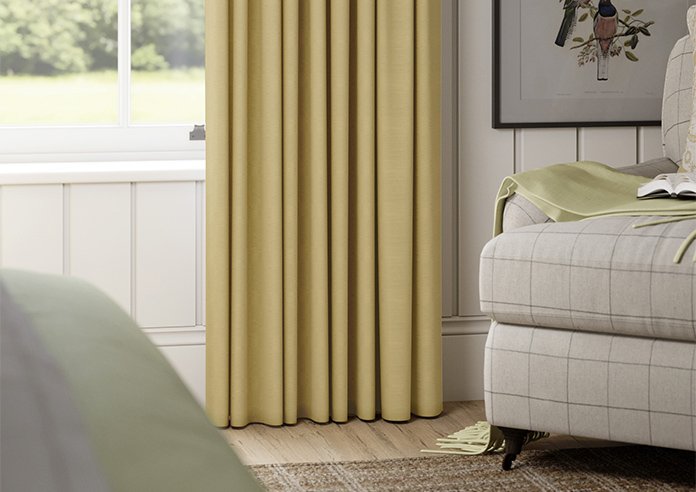Akoya Faux Silk, Lustre Old Gold - Made to Measure Curtains - Image 5